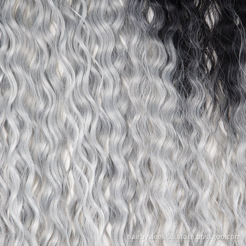 Popular in Russia Long Synthetic Curly Wave Twist Crochet Hair Loose Deep Wave Hair Bundles Extensions Synthetic Braiding Hair